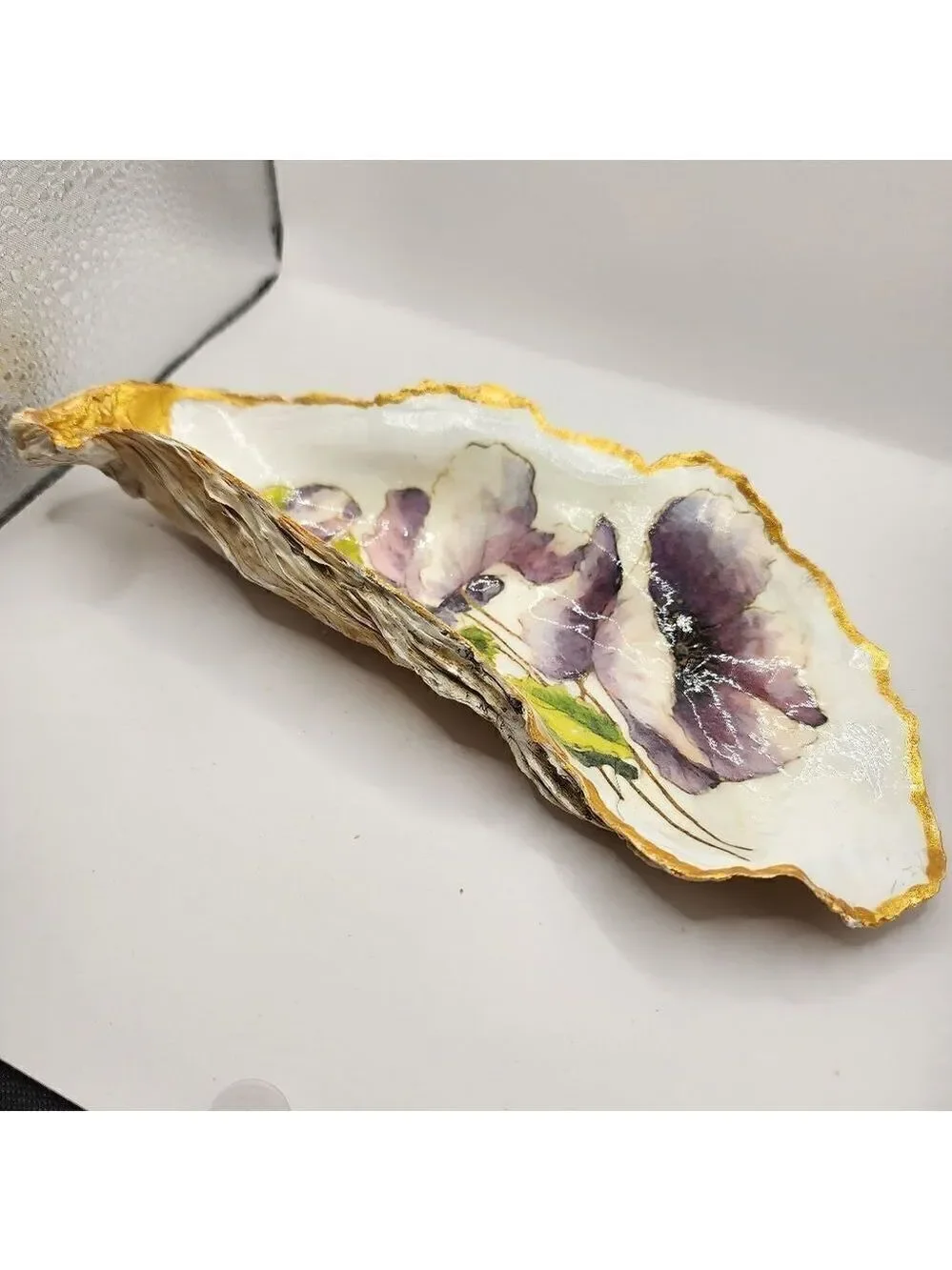 DECOUPAGE HUGE OYSTER SHELL